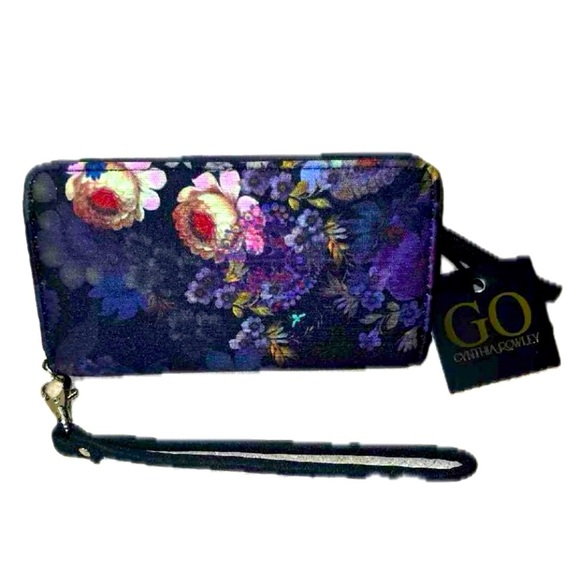 GO Cynthia Rowley Purple and Black Cosmic Clutch, Phone Case & Card Holder, NWT - Picture 3 of 4